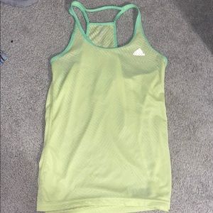 ADIDAS SUPERNOVA NEON YELLOW AND GREEN TANK TOP